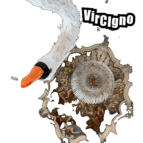marziafappani swan elegante curioso marzia Sticker