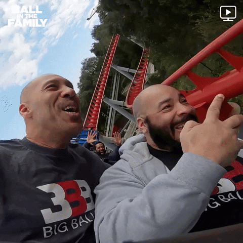 Screaming Roller Coaster GIF by Ball in the Family