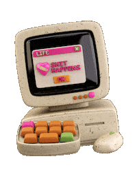 Pc Life Happens Sticker by Mora Vieytes