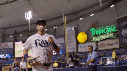 bubblegum blowing GIF by MLB