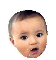 baby what Sticker by foodbabyny