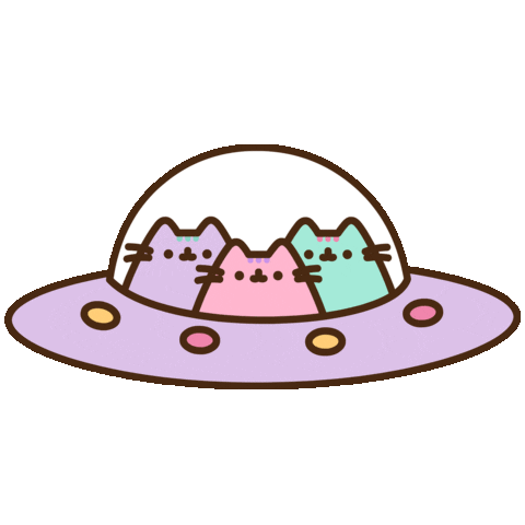 Flying Space Travel Sticker by Pusheen