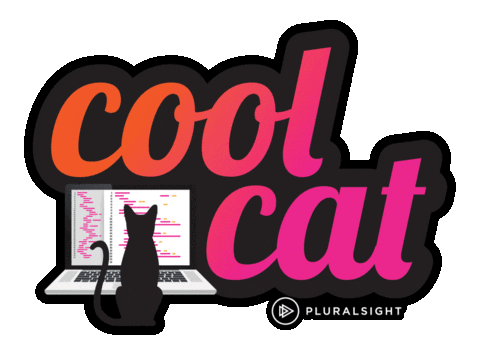 Cat Computer Sticker by Pluralsight