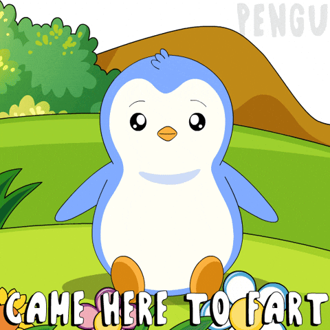 Penguin Farting GIF by Pudgy Penguins