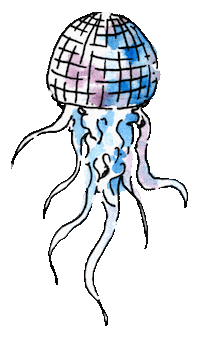 emilymap sticker disco watercolor jelly Sticker