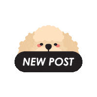New Post Poodle Sticker
