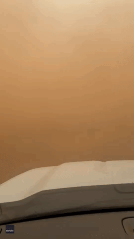 Woman Documents Low Visibility Driving Through Dust Storm in West Texas
