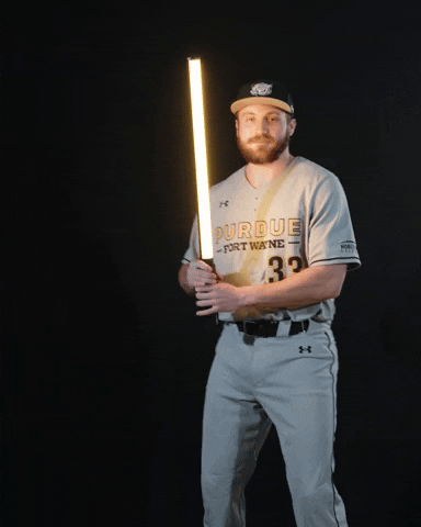 Baseball Lightsaber GIF by Purdue Fort Wayne Athletics