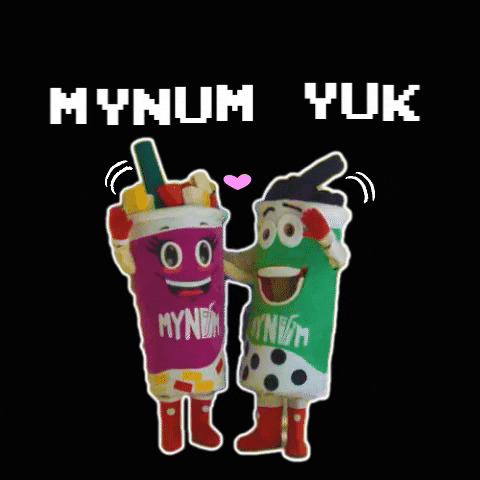 Mynum giphygifmaker giphyattribution pink green GIF