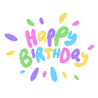 Happy Birthday Art Sticker by mehakhooda