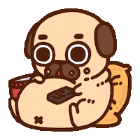 Netflix Stay Home Sticker by Puglie Pug