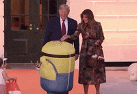 news halloween donald trump trick or treat minion GIF