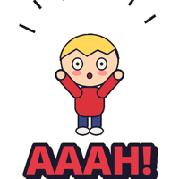 Aaah Sticker by Lorenzo Susca