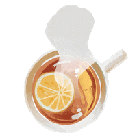 artpower art tea lemon cozy Sticker