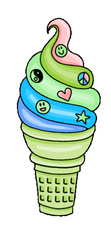 Ice Cream Rainbow Sticker by Jess Stempel