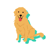 CocoCreatess dog sticker doggy golden retriever Sticker