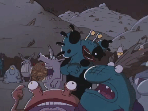 nickrewind giphydvr nicksplat aaahh real monsters giphyarm035 GIF