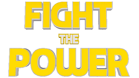 Fight The Power Sticker by OpticalArtInc.