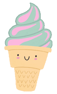 Ice Cream Summer Sticker by Natalie Tahhan
