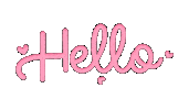Pink Hello Sticker