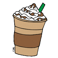 whipped cream coffee Sticker by coreypaige