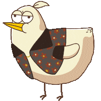 Chicken Sticker by BadTimeStories