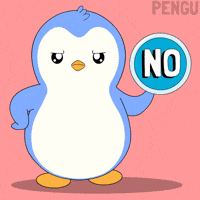 No Way Penguin GIF by Pudgy Penguins