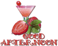 good afternoon strawberry STICKER