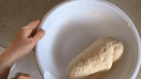 brenaloubakes giphygifmaker bread howto kneading GIF
