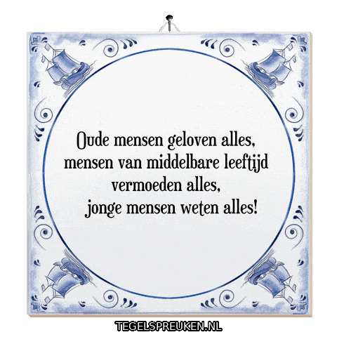 Humor Wijsheid Sticker by Tegelspreuken.nl