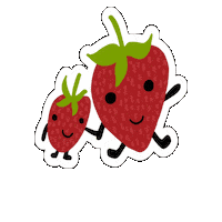 CityofMoscow strawberries berrypatch veggiecrew veggie crew Sticker