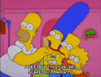 homer simpson singing GIF