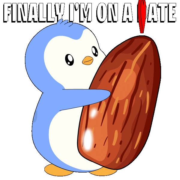 First Date Love Sticker by Pudgy Penguins