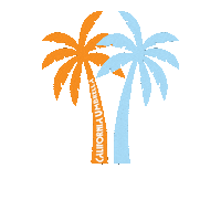 caliumbrella palmtrees californiaumbrella Sticker