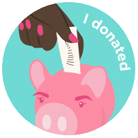 Boldisbeautiful I Donated Sticker by Benefit Cosmetics