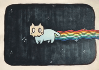 Ghost Boy Rainbow Cat