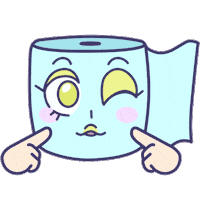 Toilet Paper Love Sticker by MarmotaStudio