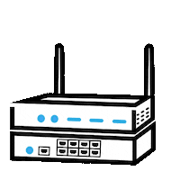 Telnetron switch redes conexion telnet Sticker