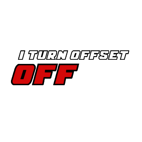 offset turn off Sticker by nirmarx