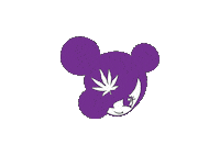Anesia anime girl purple weed Sticker