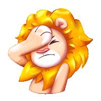 Lion What Sticker