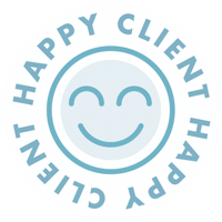 Happy Client Sticker by SUGARED + BRONZED