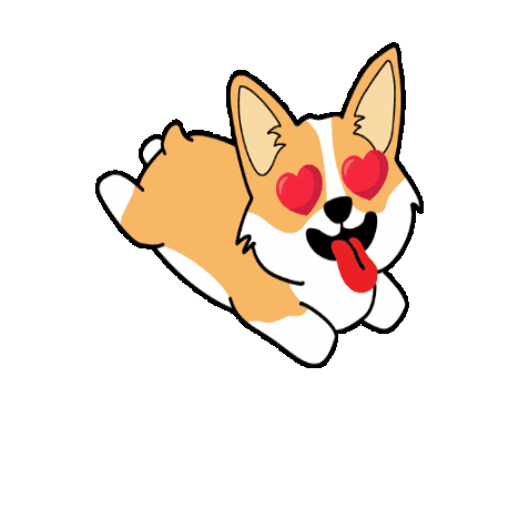 petiquepets corgi cute dog heart eyes petique Sticker