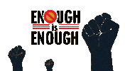 Warning Enough Is Enough Sticker by DOWNSIGN