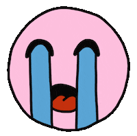 Sad Pink Sticker
