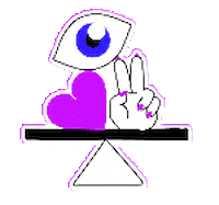 Heart Peace Sticker by HOW