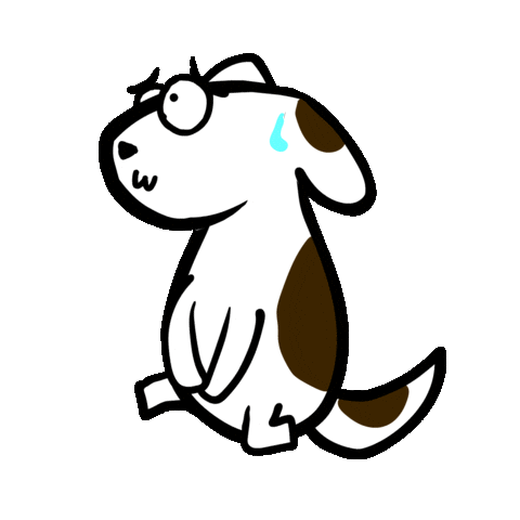 Dog Run Sticker by Poku Meow