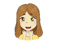SenkiGirl happy girl wow amazed Sticker