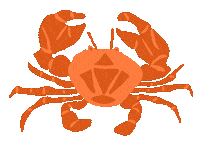 Ocean Crab Sticker