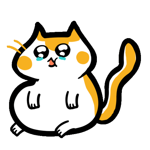 Sad Cat Sticker by Poku Meow